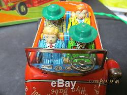 COLLEGE JALOPY BATTERY OPERATED NEAR MINT IN BOX JAPAN WORKS 1950's