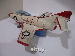 COUGAR SMOKING JET FIGHTER- boxed- BATTERY OPERATED -EXCELLENT COND-JAPAN-WORKS