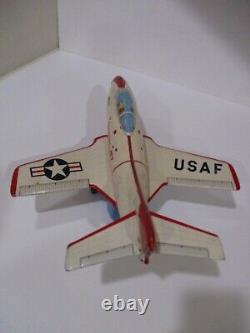 COUGAR SMOKING JET FIGHTER- boxed- BATTERY OPERATED -EXCELLENT COND-JAPAN-WORKS