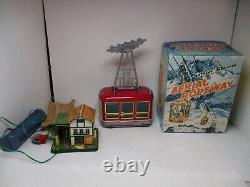 Cable Car -aerial Ropeway Battery Operated N-mint In Box Made In Japan