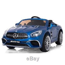 Car For Kids To Ride On Licensed Mercedes SL65 MP4 Touch Screen Horn RC MP3 Blue