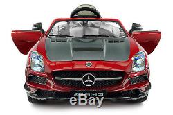 Carbon Red Mercedes SLS AMG 12V Kids Ride On Car Battery Power Wheels withRemote