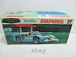Chaparral 2f Battery Operated Race Car In Box Mint Condition Tested Works Japan