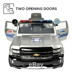 Chevy Silverado Police Truck Power Wheels Working Battery-Powered Kid's Ride On