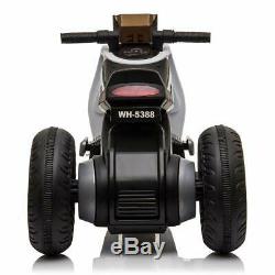 Children's Electric Motorcycle 3 Wheels Double Drive Kids Ride On Motorcycle 6V