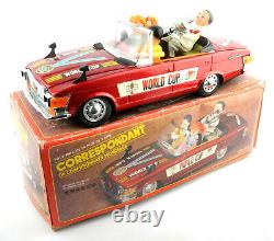 Chinese Tinplate Battery-Operated Mercedes World Cup News Car ME 611 BOXED