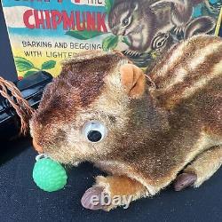Chippy the Chipmunk-Battery Operated Tin Toy-GBC/Alps Japan-#504/311-withBox