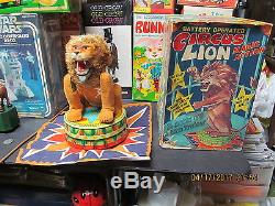 Circus Lion Battery Operated 50's Toy Mint In Box Works Rock Valley Toys Japan