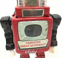 Cragstan Great Astronaut Robot Space Toy Tin Lithographed Battery Operated