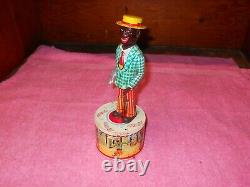 DANCING SAM TIN BATTERY OP. DANCING MAN TOY by ANANIADES JAPAN