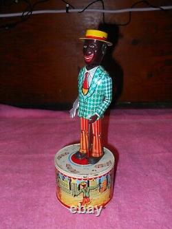 DANCING SAM TIN BATTERY OP. DANCING MAN TOY by ANANIADES JAPAN