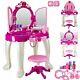Delex Girls Mirror Makeup Dressing Table Stool Playset Toy Vanity Light & Music