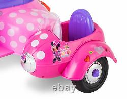 Disney Minnie Mouse Happy Helper Car Motorcycle Scooter with Sidecar Ride-On Toy