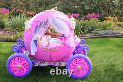 Disney Princess 24 Volt Electric Cinderella Carriage Ride-On Car for Girls NEW