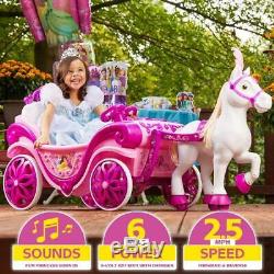 Disney Princess Royal Horse Carriage Girls Ride On Toy Huffy Pink Street Drive