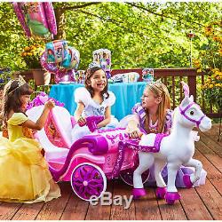 Disney Princess Royal Horse and Carriage Battery Powered 6 Volt Kids Ride-On Toy