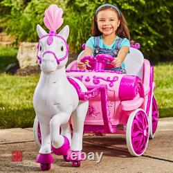 Disney Princess Royal Horse and Carriage Girls Ride-On Toy by Huffy New