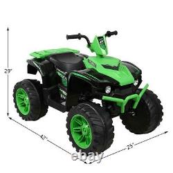 Electric 12V Kids ATV Ride On Toy Car Child Gift with 2 Speeds, LED Lights, Music