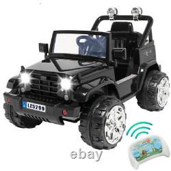 Electric 12V Kids Battery Ride On Car Toy Wheel Music Remote Control Black