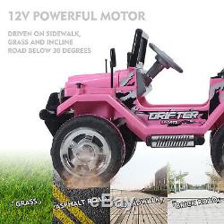 Electric 12V Kids Powered Ride On Car Toy Jeep Battery Wheel Remote Control Pink