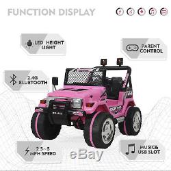 Electric 12V Kids Powered Ride On Car Toy Jeep Battery Wheel Remote Control Pink