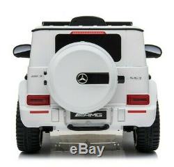Electric 12V Kids RC Ride On Car with Radio Remote & MP3 Mercedes G63 AMG White