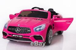 Electric 12V Kids RC Ride On Car with Radio Remote & MP3 Mercedes SL65 AMG Pink