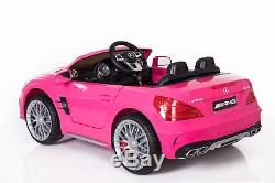 Electric 12V Kids RC Ride On Car with Radio Remote & MP3 Mercedes SL65 AMG Pink