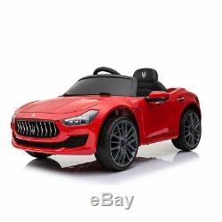 Electric 12V Kids Ride On Car Maserati Licenced Battery Power Remote Control Red