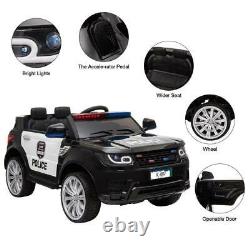 Electric 12V Kids Ride On Car Police SUV Truck Toys Battery Power Remote Control