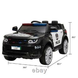 Electric 12V Kids Ride On Car Police SUV Truck Toys Battery Power Remote Control