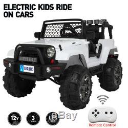 Electric 12V Kids Ride On Car Toys Jeep 4 Wheel Music Light Parent Remote Guide