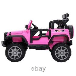 Electric 12V Kids Ride On Car Toys Wheels Music Remote Control Pink