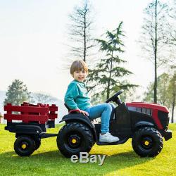 Electric 12V Kids Ride On Tractor Car Toys Battery Wheels Music with Trailer