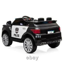 Electric 12V Ride On Police Car Kids SUV Toys Music Light with Remote Control