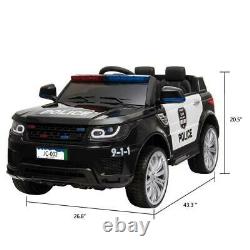 Electric 12V Ride On Police Car Kids SUV Toys Music Light with Remote Control