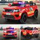 Electric 12v Ride On Police Car Kids Suv Toys Rc Car With Remote & Music Red