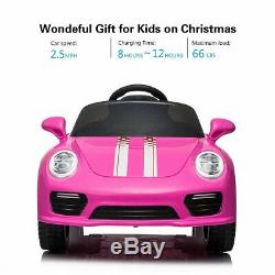 Electric Car For Kids Girls Ride on Car Truck 12V Remote 3 Speed LED Light Pink