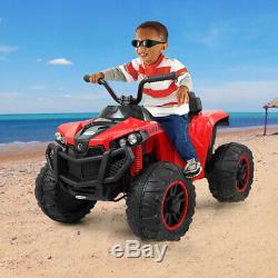 Electric Car Kids Ride On ATV Quad 6V Powered Double Motor 4-Wheels Toy Car Red