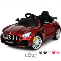 Electric Car Kids Ride On Mercedes GTR RC MP3 Plastic Seat Horn Sound Lights Red