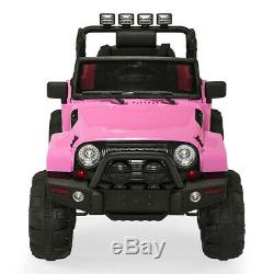 Electric Car Kids Ride On Truck Toy 12V Battery Powered WithRemote Control Pink