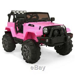Electric Car Kids Ride On Truck Toy 12V Battery Powered WithRemote Control Pink