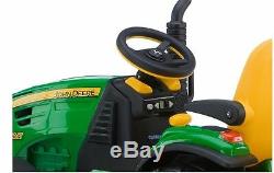 Electric Cars for Kids To Ride On John Deere Tractor Battery Power Trailer Boys