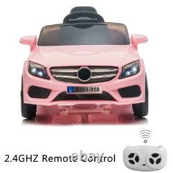 Electric Kids Ride on Car 12V Motor Toys Gift Cars with Remote Control Music Pink