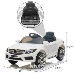 Electric Kids Ride on Car 12V Motor Toys Gift Cars with Remote Control Music White