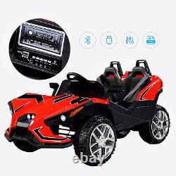Electric Kids Ride on Toys 12V Battery Racing Car WithRC Light Truck Music Red