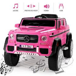 Electric Mercedes-Benz 12V Kid Battery Ride On Car Toy MP3USB RemoteControl Pink