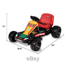 Electric Powered Go Kart Kids Ride On Car 4 Wheel Racer Buggy Toy Outdoor Red