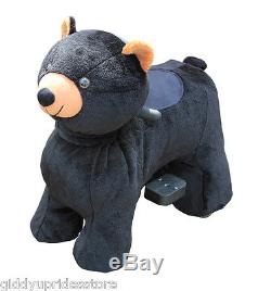 Electric Rechargeable Ride-on Animal Rides MINI BLACK BEAR by Giddy Up Rides