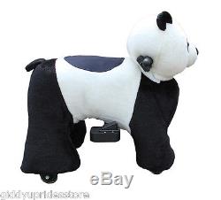 Electric Rechargeable Ride-on Plush Animal Rides MINI PANDA by Giddy Up Rides